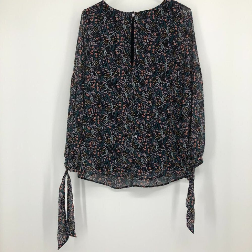 H&M Sheer balloon sleeve lined floral blouse - Picture 2 of 11